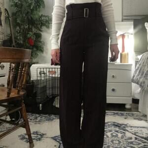 Aritizia Babaton Burgundy Trousers Paper Bag